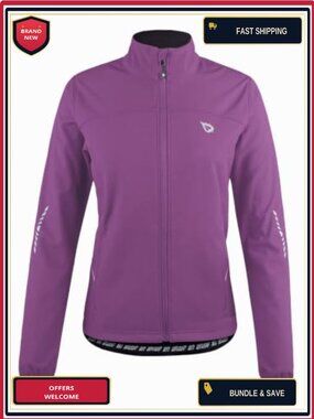 Windproof Thermal Winter Cycling Jacket with Reflective Trim
